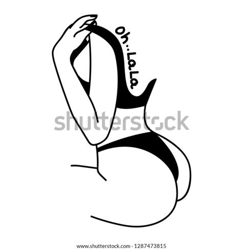 minimalistic drawing sexy girl lingerie stock vector royalty free