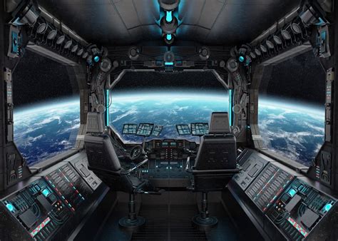 lywygg 7x5ft vinyl spaceship interior background futuristic science