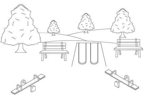 kids playground  park coloring page  printable coloring pages