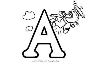 alphabet colouring pages  kids