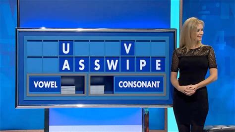 countdown s rachel riley left red faced as she spells out a wipe