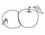 Manzanas Colorare Mele Frutas Acolore Disegni sketch template