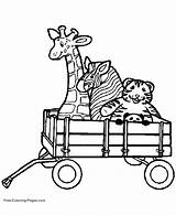 Coloring Pages Animal Wagon Animals sketch template