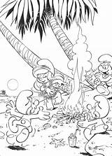 Smurfs Coloring sketch template