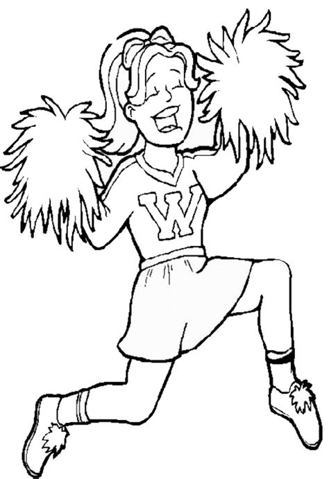 cheerleading coloring pages birthday printable