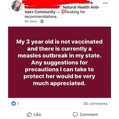 anti vax mom mocked for asking facebook group for help protecting
