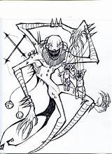 Nightmare Fnaf Marionette Puppet Inktober Pre07 sketch template