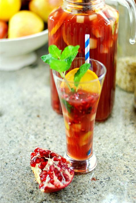 pomegranate fruit punch plantains challah