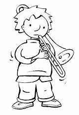 Oboe Posaune Coloring Trombone Bilder Kinder Kleurplaten Muziek Getcolorings Musik Picasa Getdrawings Seç Pano sketch template