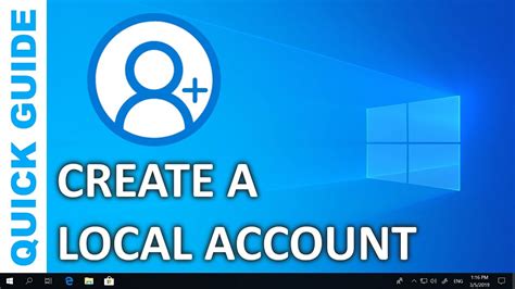 create  local account  windows  youtube