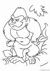 Monkey Coloring Pages Coloring4free Gorilla Related Posts sketch template