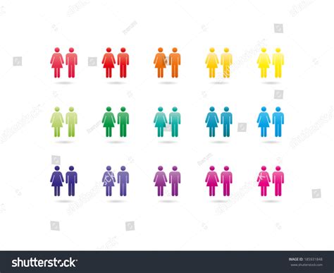 colorful rainbow spectrum female male sign stock vector 185931848 shutterstock