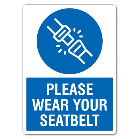 wear  seat belt sign  signmaker