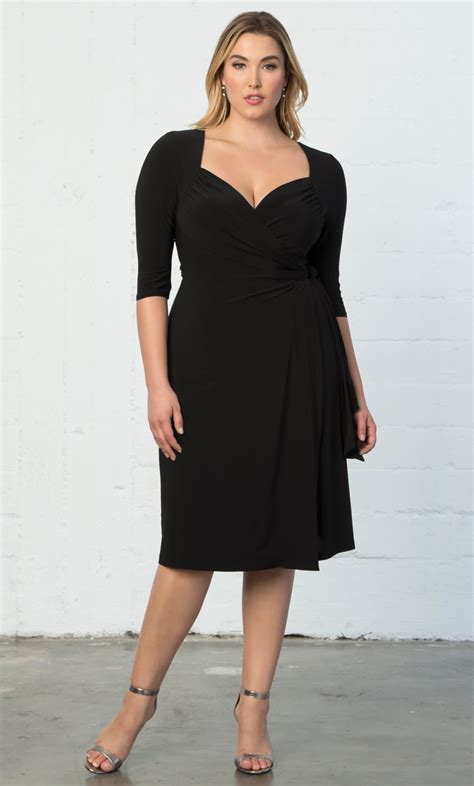 sweetheart knit wrap dress kiyonna clothing