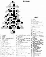 Christmas Crossword Puzzles Printable Puzzle Adults Games Tree Word Kids Xmas Fun Print Holiday Answers Words Search Holidays Pages Printables sketch template