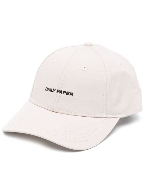 daily paper logo embroidered cotton cap farfetch