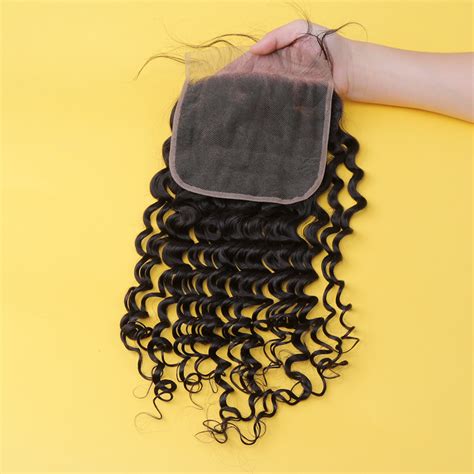 hd deep wave lace closure  large size swiss lace closure  donor hair
