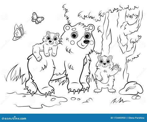 bear coloring headband vector illustration cartoondealercom