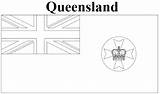 Queensland Flag Coloring State Pages Australia Geography Designlooter Flags Territories States sketch template