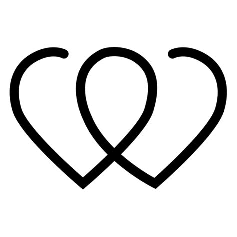 logotipo de corazon doble descargar pngsvg transparente