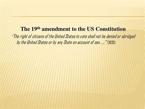 The 19th Amendment The Equal Rights Online Presentation