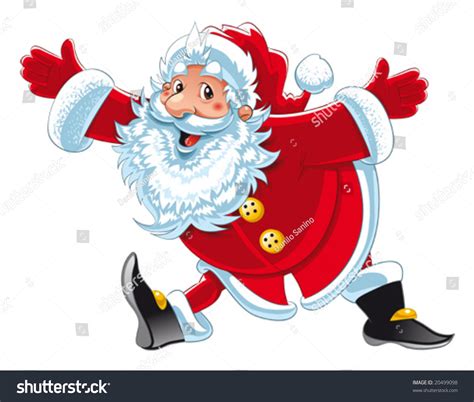 Santa Claus Funny Cartoon And Vector Isolated Character