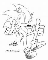 Sonic Hedgehog Lineart sketch template