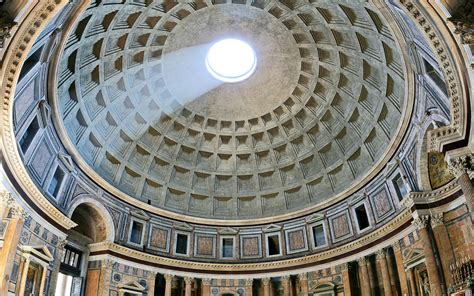 glimpse  pantheon rome altars churches oculus