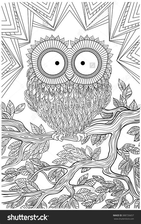 owl zentangle colouring page coloring coloring books coloring pages