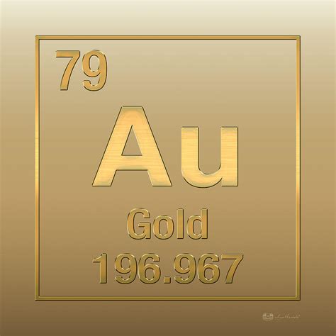 periodic table  elements gold au gold  gold digital art  serge averbukh fine art