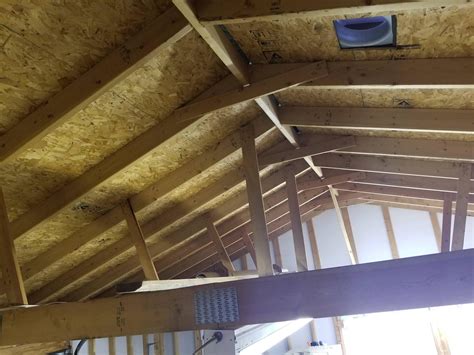 detached garage ceiling capable  handling  load  drywall  insulation home