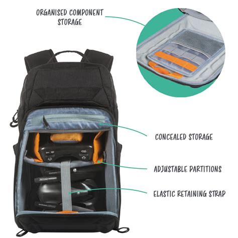 drone backpack  front hardshell black  bp  drones direct