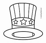 Coloring Hat Pages Printable July Independence Kids Usa Patriotic 4th Hats Color Preschool Colouring Print Crafts Leprechaun Sheets Printables Getcolorings sketch template