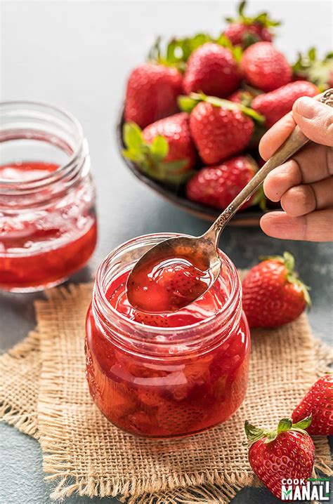 homemade strawberry syrup cook  manali