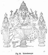 Hindu Lord Coloring Gods Pencil Murugan Drawings Outline Shiva Indian Pages God Book Painting Temple Template Mural Sketches Choose Board sketch template
