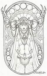 Pagan Wiccan Yoni Wicca Nata Artblog Norse Lineart Obscura Hamlet Uterus Printables Mandalas Natasailincic Linearts Celta Jugendstil Alphonse Mucha Plasticulture sketch template