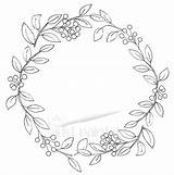 Wreath Coloring Pages Fall Drawing Leaf Printable Embroidery Leaves Laurel Floral Advent Kit Designs Flower Berry Wreaths Justpaintitblog Color Hand sketch template