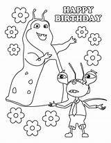 Bugs Beat Coloring Pages Birthday sketch template