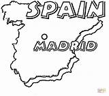 Spain Coloring Madrid Map Printable Pages Flag Spanish Kids Colouring Capital Countries Color Sheets Para Colorear Dibujo España Mapa Guatemala sketch template