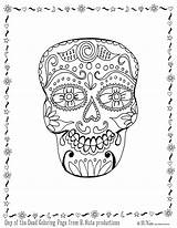 Dead Skull Coloring Printable Pages Printables Print Bnute Productions Sugar Designs sketch template