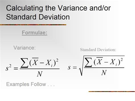 standard deviation  variance