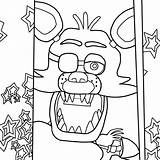 Coloring Pages Fnaf Characters Naf Color Getcolorings Foxy sketch template
