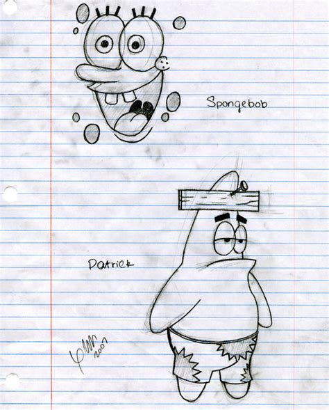 spongebob sketches  zzyang  deviantart