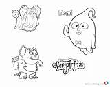 Vampirina Wolfie Coloring Pages Gregoria Demi Printable Color Characters Sheets Choose Board Print Bettercoloring sketch template