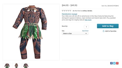 people are not happy about this disney s moana halloween costume