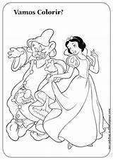 Sete Anões Coloring Snow Princesas Blancanieves sketch template