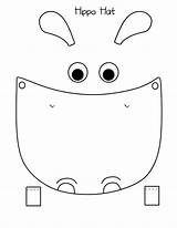 Hippo Crayons sketch template