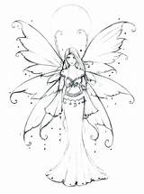 Coloring Fairy Pages Dark Anime Forest Moon Fairies Garden Printable Color Getdrawings Getcolorings Enchanted Colorings sketch template