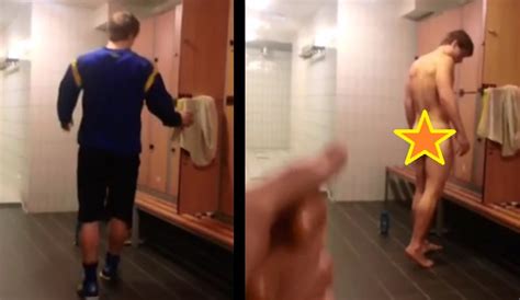 guy performs nude magic trick on his buddy in locker room nsfw video