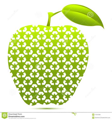 recycle apple stock vector illustration  concept cycle